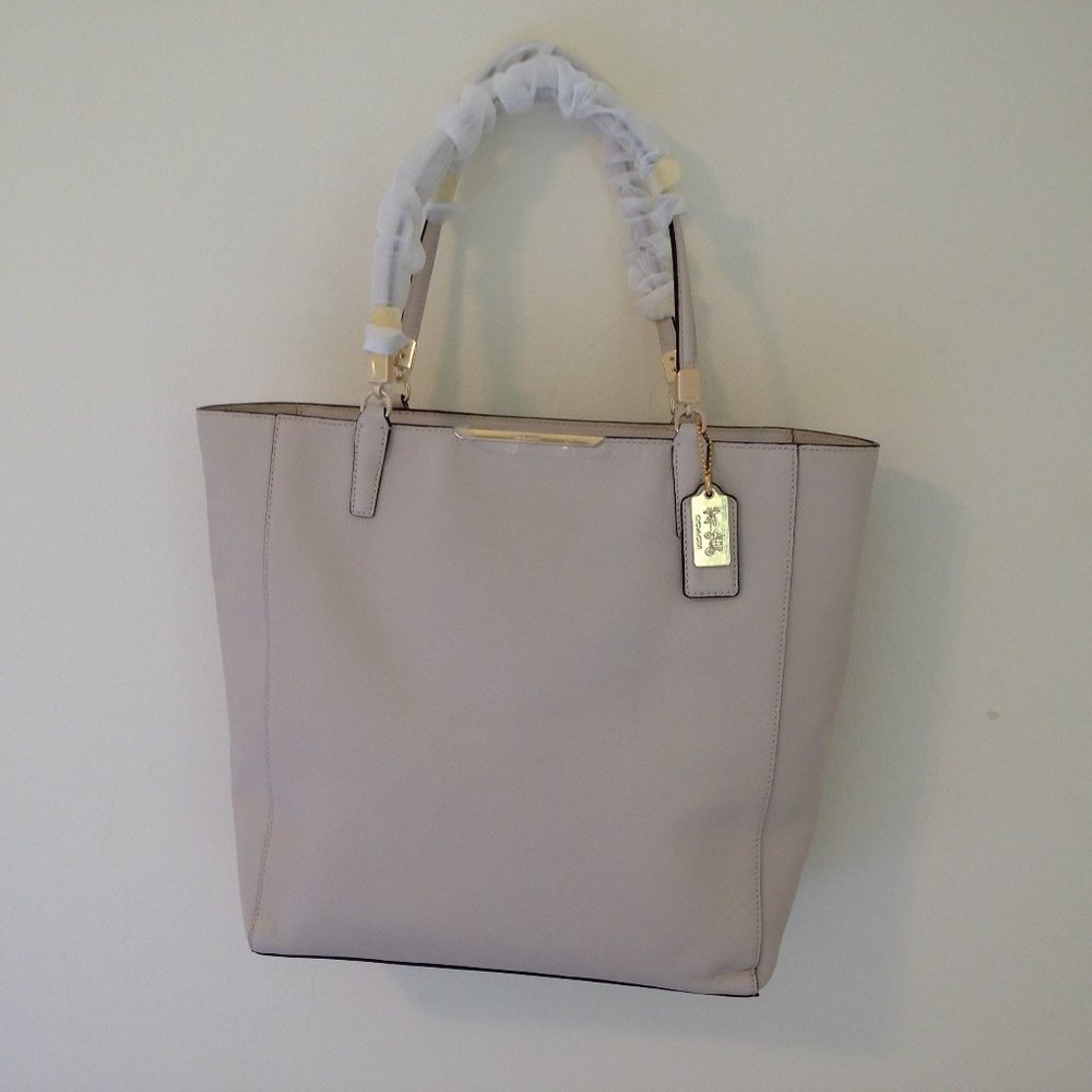 Coach Madison Saffiano Leather North/South Tote